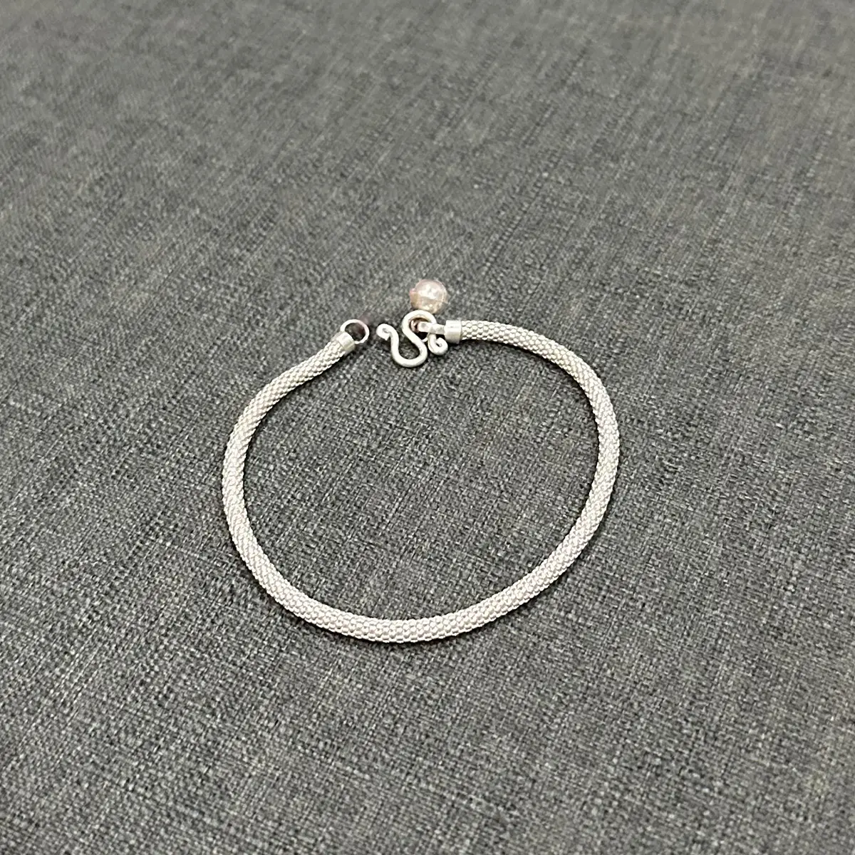 กำไลเงินแท้ ลายหกเสาร้อยเม็ดปะคำ