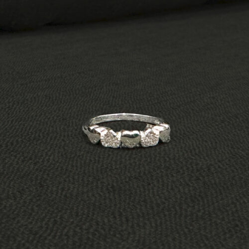 แหวนเงิน เพชร Five Heart 02