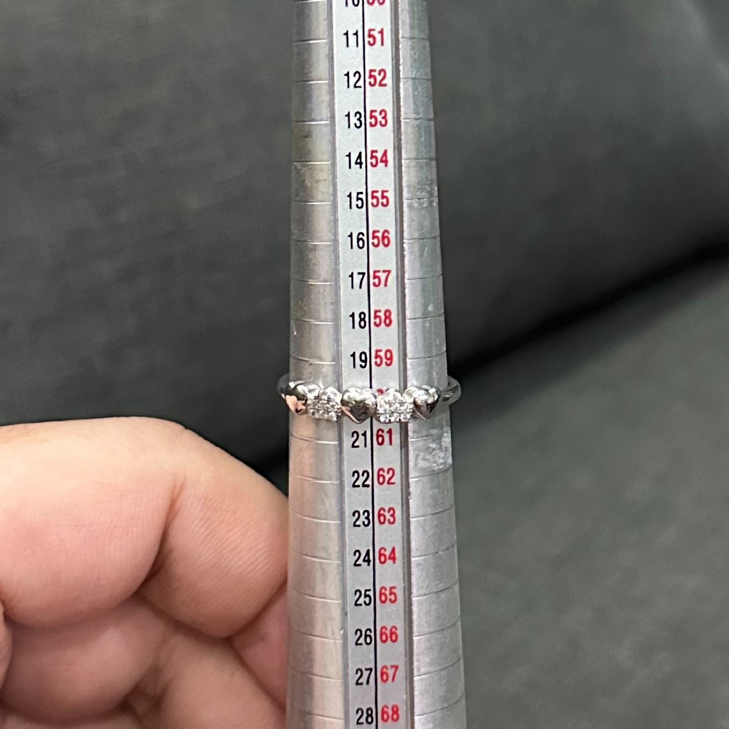 แหวนเงิน เพชร Five Heart 03