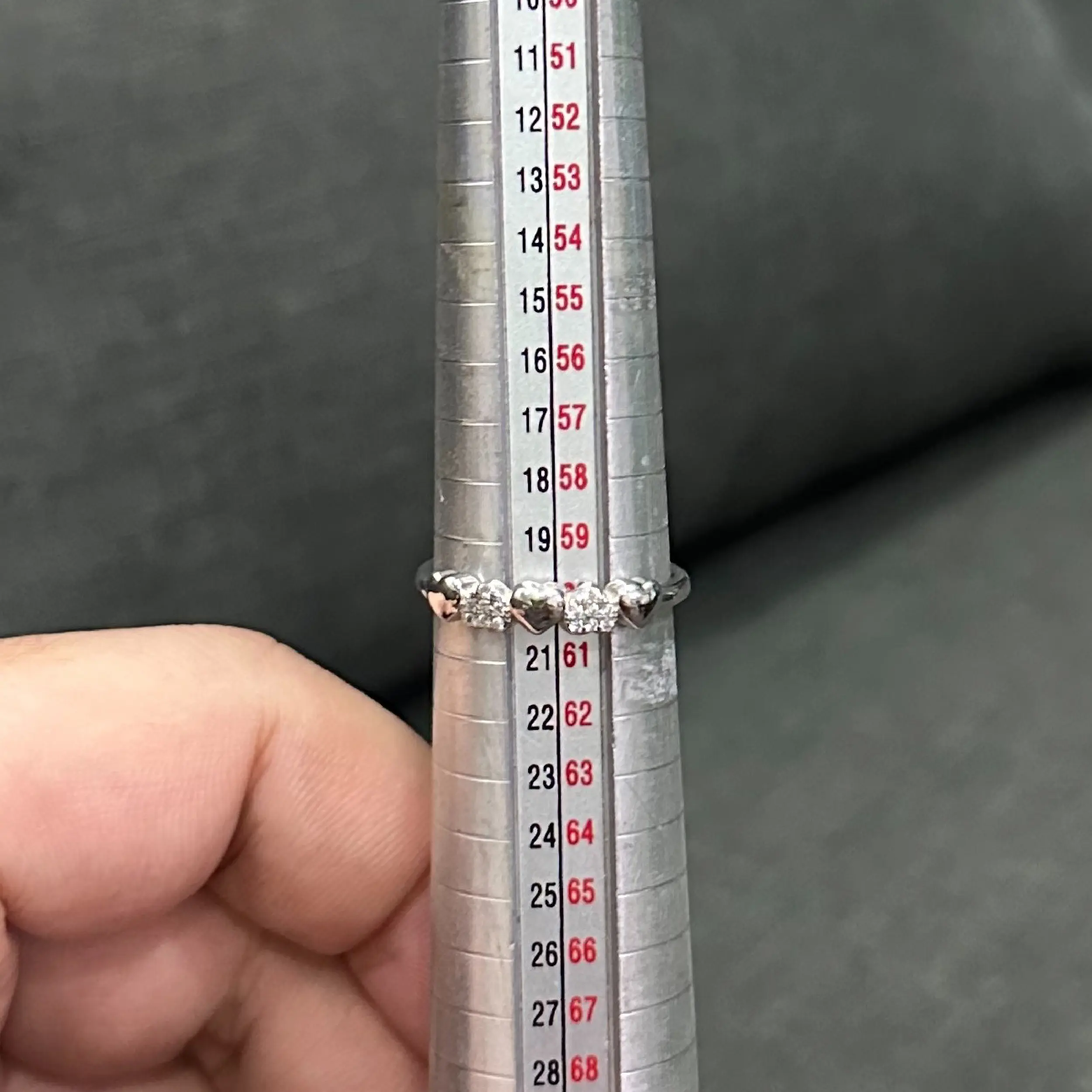 แหวนเงิน เพชร Five Heart 03