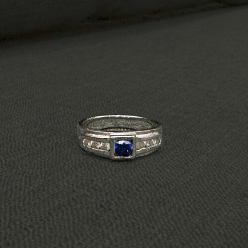 แหวนเงิน พร้อมBlue Sapphire 02